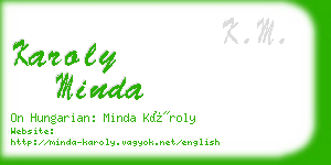 karoly minda business card